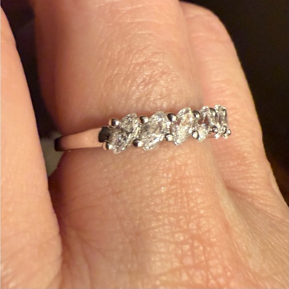 Dominique Quality Sterling Silver CZ Eternity Band Ring Size 9 - Picture 4 of 7